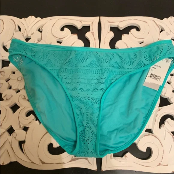 Kenneth Cole Reaction Band Aqua Green Seafoam Green Bikini Bottoms Size XL NWT - Picture 4 of 9